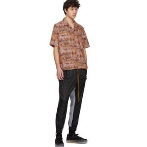 Rhude Black and Silver Reflective Flight Lounge Pants Size Small